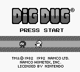 Dig Dug (USA) Title Screen